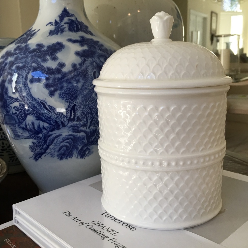 White Ceramic Kitchen Canister
